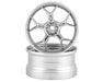DS Racing DS-DF-005 Chrome Feathery Split Spoke Drift Wheels with 6mm Offset (2 Pack)