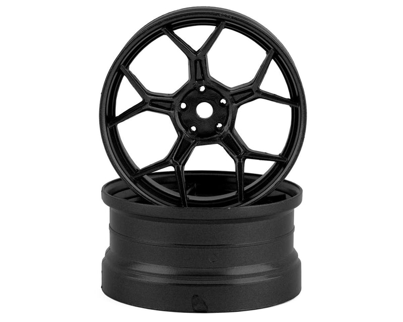 DS Racing DSC-DF-007 Gunmetal Feathery Split Spoke Drift Wheels with 6mm Offset (2 Pack)