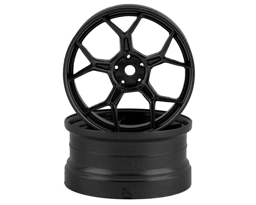 DS Racing DSC-DF-007 Gunmetal Feathery Split Spoke Drift Wheels with 6mm Offset (2 Pack)