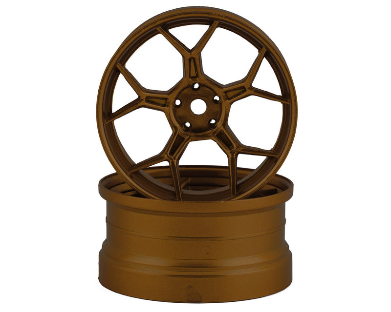 DS Racing DSC-DF-008 Bronze Feathery Split Spoke Drift Wheels with 6mm Offset (2 Pack)