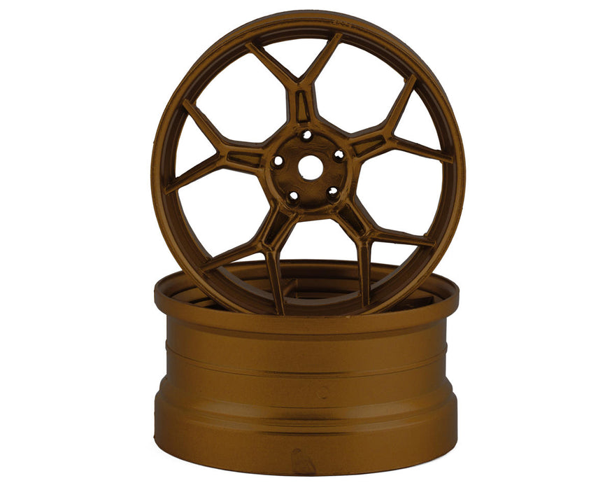 DS Racing DSC-DF-008 Bronze Feathery Split Spoke Drift Wheels with 6mm Offset (2 Pack)