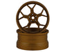 DS Racing DSC-DF-008 Bronze Feathery Split Spoke Drift Wheels with 6mm Offset (2 Pack)