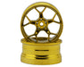 DS Racing DS-DF-5Y2-6B-GDC Gold Hi Gloss Feathery Split Spoke Drift Wheels with 6mm Offset (2 Pack)
