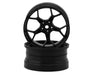 DS Racing DS-DF-5Y2-6B-SS Black Feathery Split Spoke Drift Wheels with 6mm Offset (2 Pack)