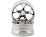 DS Racing DS-DF-5Y2-8B-CR Chrome Feathery Split Spoke Drift Wheels with 8mm Offset (2 Pack)