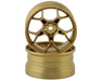 DS Racing DS-DF-5Y2-8B-GD Gold Feathery Split Spoke Drift Wheels with 8mm Offset (2 Pack)
