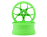 DS Racing DS-DF-5Y2-8FG-HG Fluorescent Green Feathery Split Spoke Drift Wheels with 8mm Offset (2 Pack)