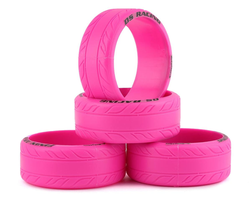 DS Racing LF-3PK Finix Drift Tires (Pink) (4 Pack) LF-3 - P-Tile, Painted Floor and Epoxy (Medium)