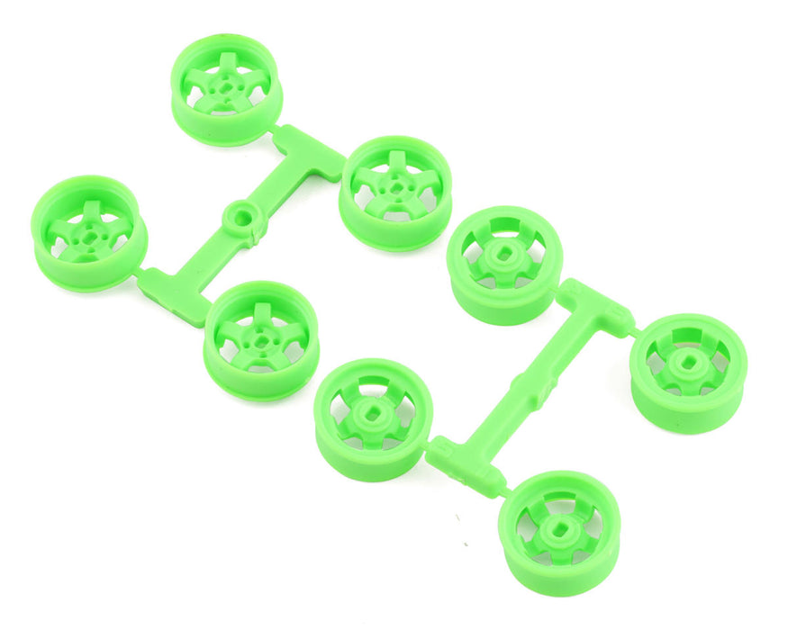 DS Racing DS-MI20N1-FG Kyosho Mini Z 8.5mm Narrow Drift Rims (1/2/3/4 Offset) (Fluorescent Green)