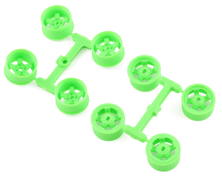 DS Racing DS-MI-20W1-FG Kyosho Mini Z 11mm Wide Drift Rims (1/2/3/4 Offset) (Fluorescent Green)
