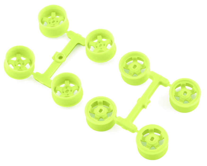 DS Racing DS-MI-20W1-FL Kyosho Mini Z 11mm Wide Drift Rims (1/2/3/4 Offset) (Fluorescent Lime)