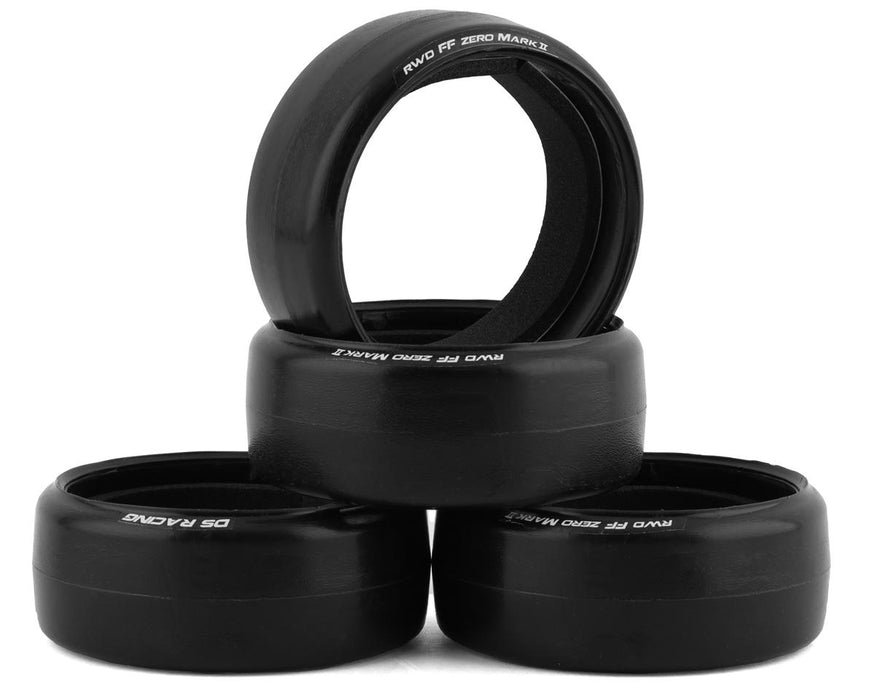 DS Racing RW-2F02 Slick Drift Tires (4 Pack) (RWD FF Zero Mark II - Epoxy and Rough Surfaces)
