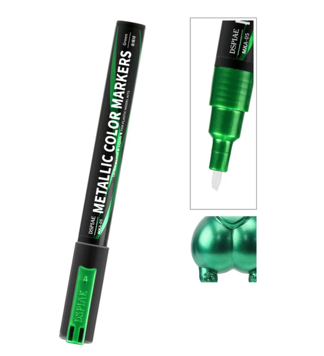 DSPIAE MKA05 Super Metallic Green Dual Tip Acrylic Paint Marker
