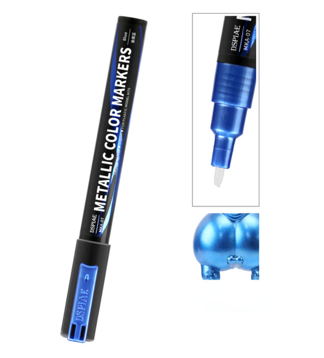 DSPIAE MKA07 Super Metallic Blue Dual Tip Acrylic Paint Marker