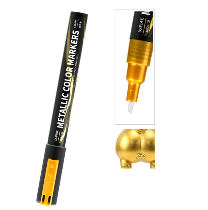 DSPIAE MKA10 Super Metallic Golden Dual Tip Acrylic Paint Marker