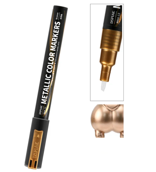 DSPIAE MKA12 Super Metallic Bronze Dual Tip Acrylic Paint Marker