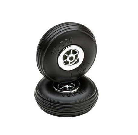 Du-Bro 175TC 1-3/4” Treaded Chrome Wheel for Scale Aircraft (2 Pack)