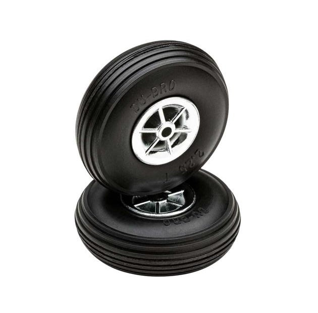 Du-Bro 200TC 2” Treaded Chrome Wheel for Scale Aircraft (2 Pack)