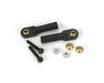 Du-Bro 2133 Black 2mm x 1/2 Swivel Ball Links with Hardware (2 Pack)
