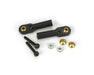 Du-Bro 2135 Black 2-56 x 1/2 Swivel Ball Links with Hardware (2 Pack)