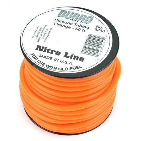 Du-Bro 2240 Orange Nitro Line 3/32" Fuel Tubing (50' Spool)