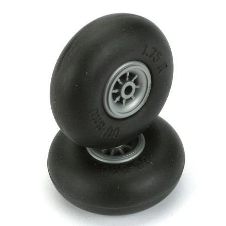 Du-Bro 225R 2-1/4” Smooth Surface Wheel for Scale Aircraft (2 Pack)