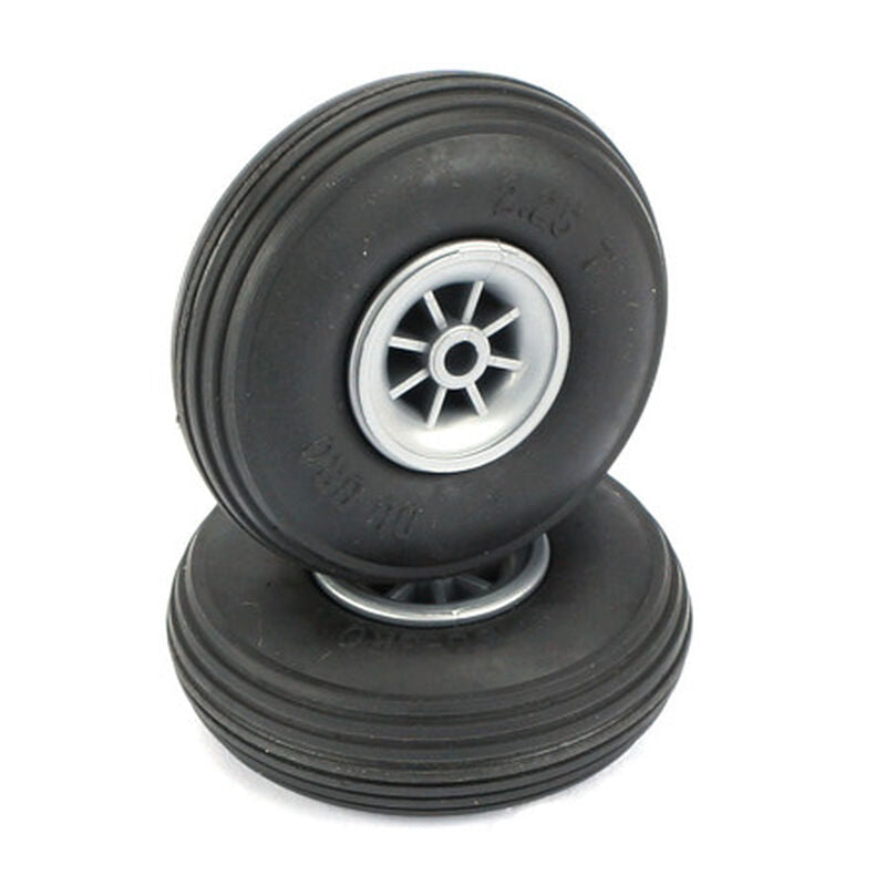 Du-Bro 225T 2-1/4” Treaded Surface Wheel for Scale Aircraft (2 Pack)