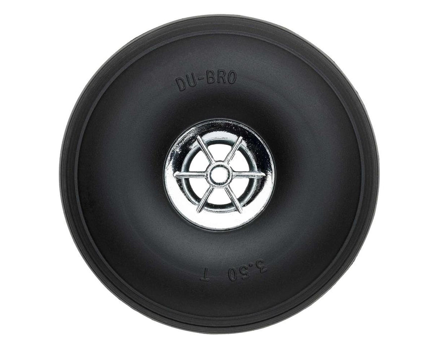 Du-Bro 350TC 3.5” Treaded Chrome Wheel for Large Scale Aircraft
