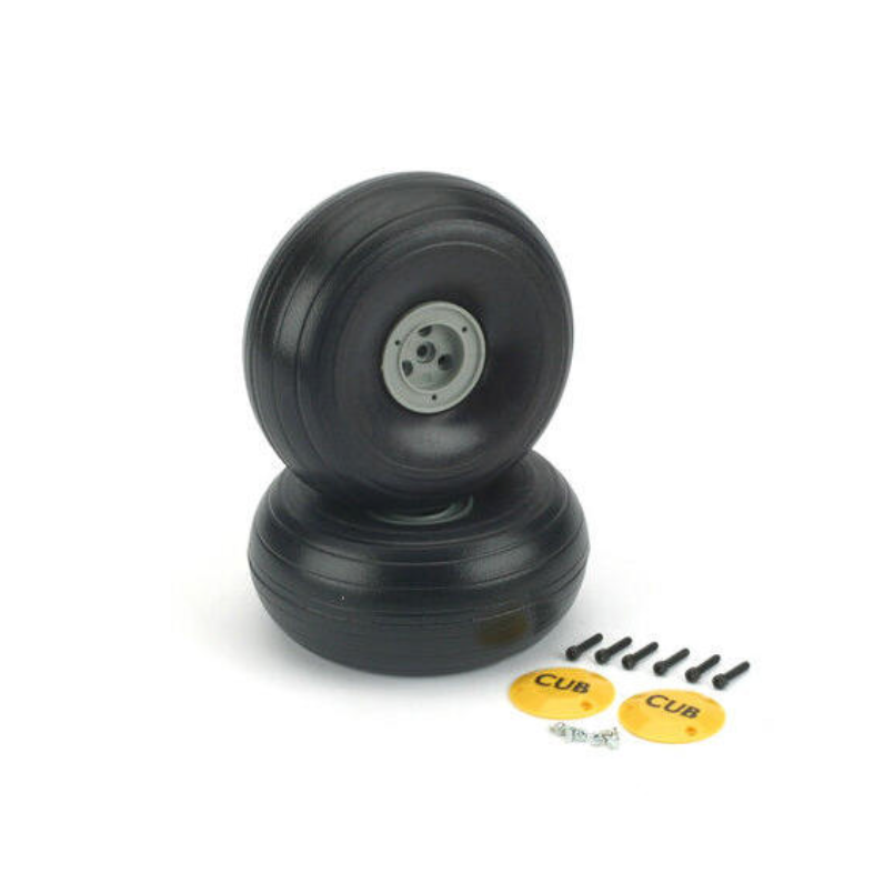 Du-Bro 425TLC 1/4 Scale Treaded Lightweight J-3 Cub Wheels (4-1/4")