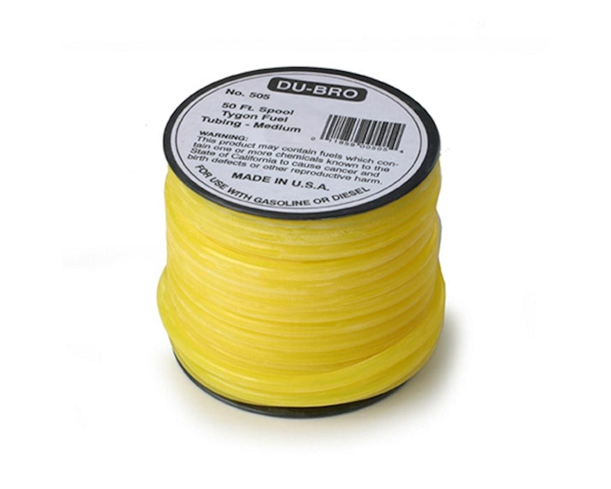 Du-Bro 505 Medium 3/32" ID Tygon Gasoline and Diesel Fuel Tubing 50' Spool