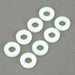 Du-Bro 637 #8 Nylon Flat Washer (8 Pack)