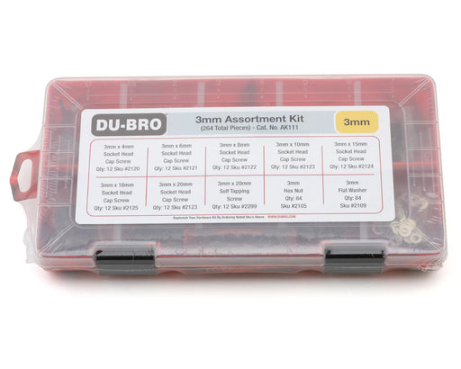 Du-Bro AK102 6-32 Hardware Assortment 204 Piece Set