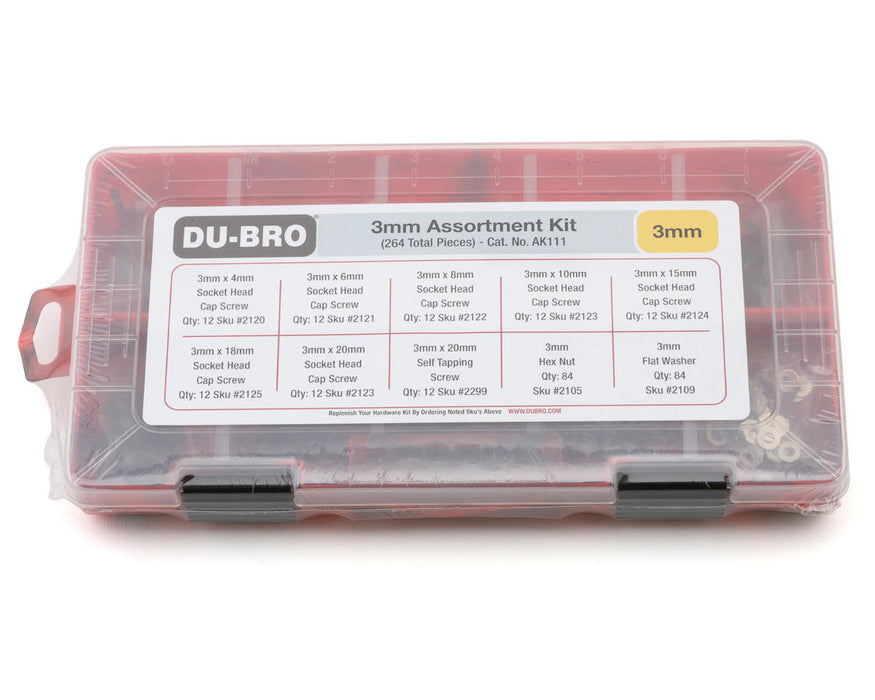 Du-Bro AK102 6-32 Hardware Assortment 204 Piece Set