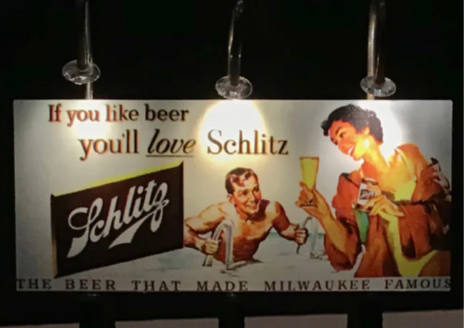 Dwarvin DVBB101-FA HO Scale Assembled Fiber-Lit Schlitz Beer Billboard