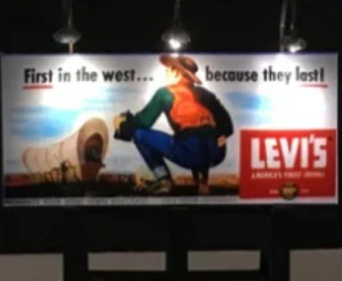 Dwarvin DVBB103-FA HO Scale Assembled Fiber-Lit Levis Billboard