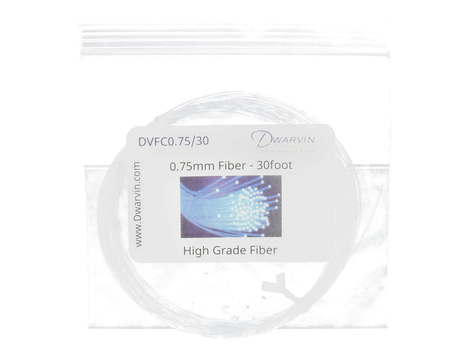 Dwarvin DVFC0.75/30 30ft 0.75mm End Glow Fiber Optic Cable