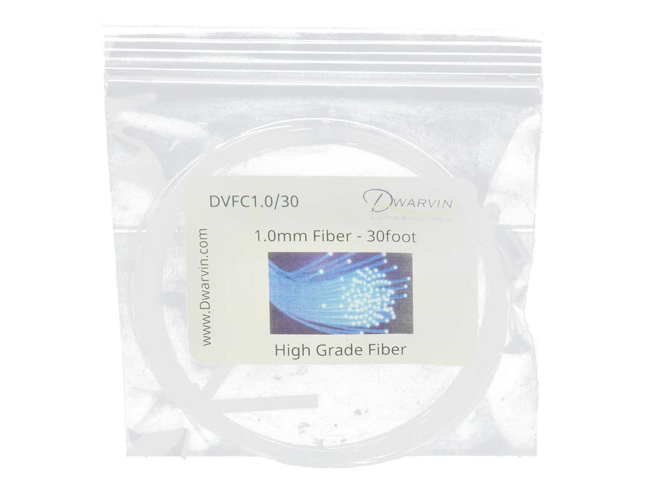 Dwarvin DVFC1.0/30 30ft 1.0mm End Glow Fiber Optic Cable