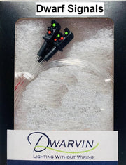 Dwarvin DVFLBS101-3 HO Scale Fiber-Lit 2-Color Dwarf Signals (3 Pack)