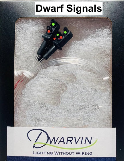 Dwarvin DVFLBS101-3 HO Scale Fiber-Lit 2-Color Dwarf Signals (3 Pack)