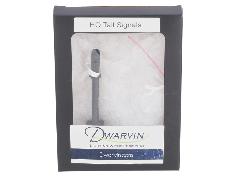 Dwarvin DVFLBS102 HO Scale Fiber-Lit 2-Color Tall Block Signal (Single)