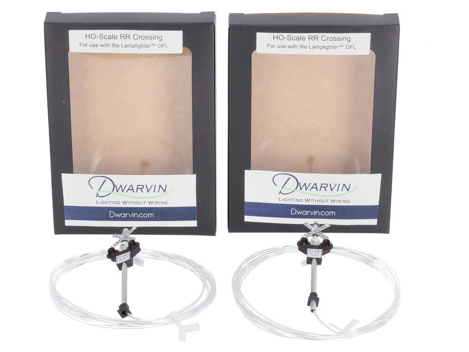 Dwarvin DVIRRXK101 HO Scale Railroad Crossing Kit Lamplighter DFL with Power Supply