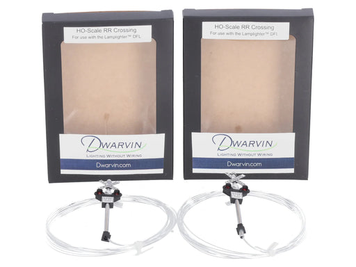 Dwarvin DVIRRXK102 HO Scale Railroad Crossing Kit Lamplighter DFL without Power Supply