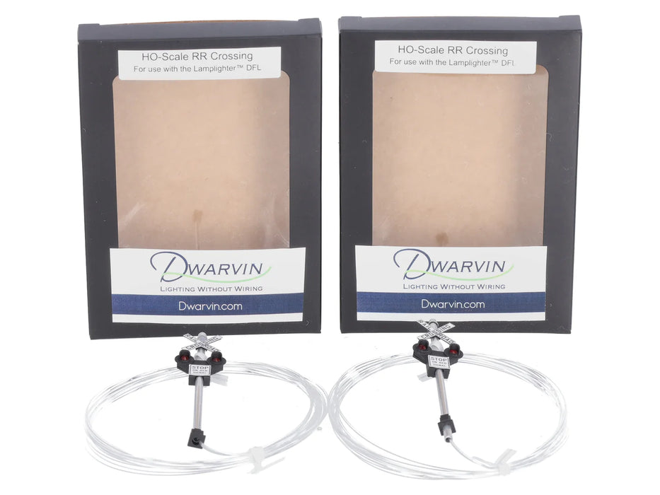 Dwarvin DVIRRXK102 HO Scale Railroad Crossing Kit Lamplighter DFL without Power Supply