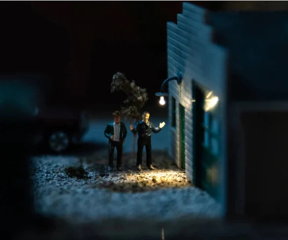 Dwarvin DVSL204 N Scale Scale Fiber-Lit Industrial Building Lamps (3 Pack)