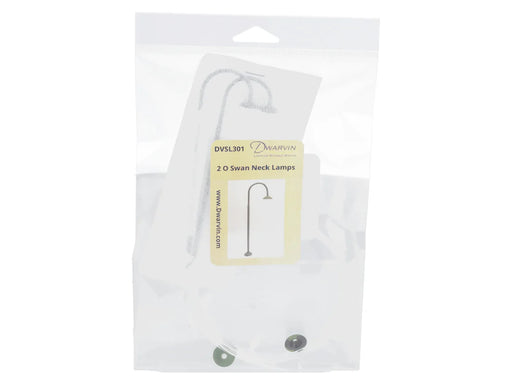 Dwarvin DVSL301 O Scale Fiber-Lit Swan / Gooseneck Lamps (2 Pack)