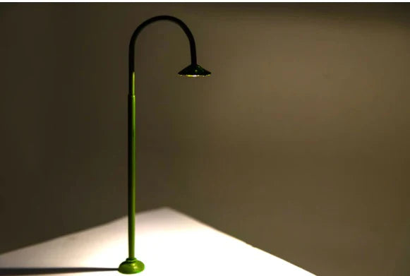 Dwarvin DVSL301 O Scale Fiber-Lit Swan / Gooseneck Lamps (2 Pack)