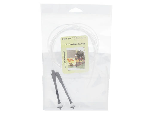 Dwarvin DVSL302 O Scale Fiber-Lit Carriage Lamps (2 Pack)