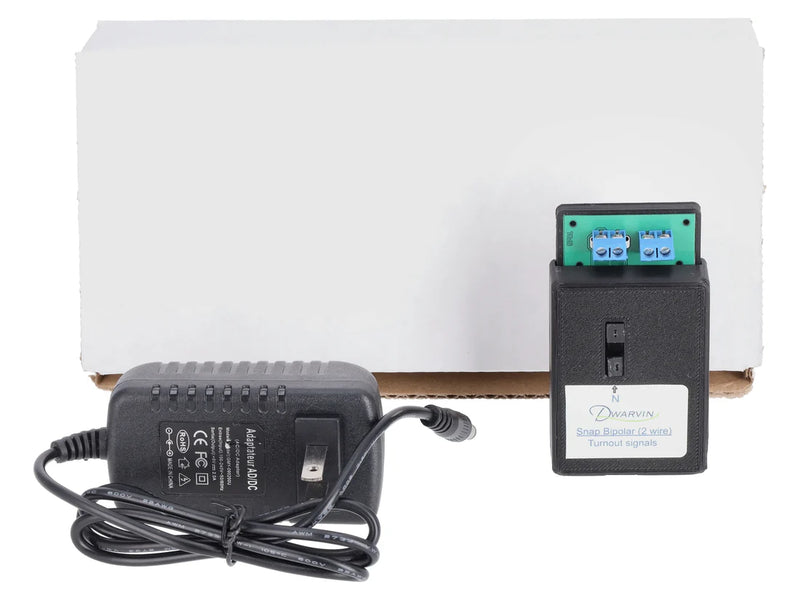 Dwarvin DVTSB2CU-2 N Scale Turnout Snap Bipolar Controller with Power Supply