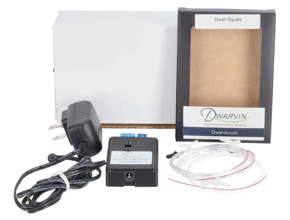 Dwarvin DVTSTC3-1 HO Scale Turnout Snap Twin Coil Wire 3 Dwarf Signals Kit