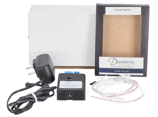 Dwarvin DVTSTC3-2 N Scale Turnout Snap Twin Coil 3 Kit 3 Dwarf Signals with Power Supply